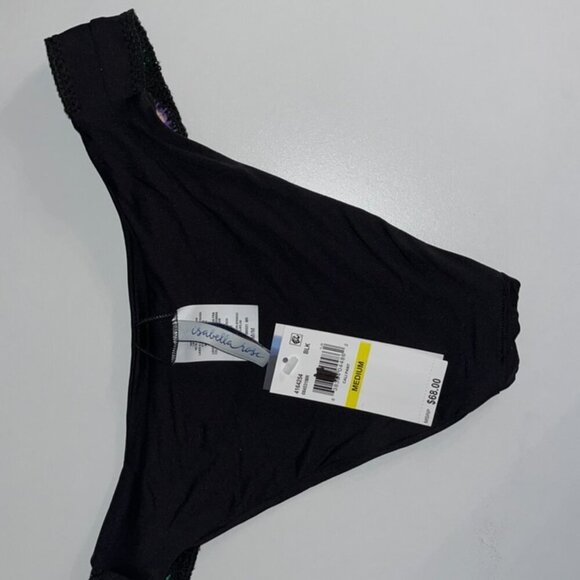 NWT Isabella Rose 1969 Cali Pant Swim Bikini Bottom in Black Size Medium - Picture 7 of 8